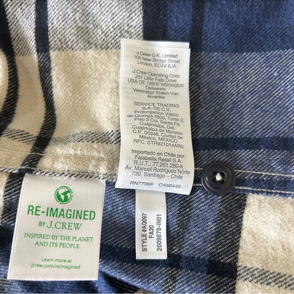J.Crew Mid-Weight Flannel Double Brushed Shirt Slim Fit Men's Size
XXL - Picture 7 of 7